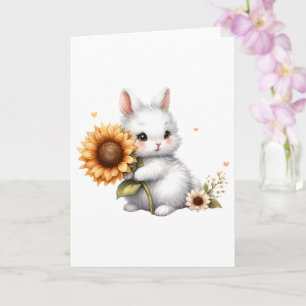 Tarjeta Shy Bunny con el saludo de todas las ocasiones con