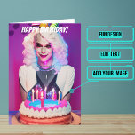 Tarjeta Shy Drag Queen Funny Cumpleaños<br><div class="desc">Esta preciosa tarjeta es específicamente para la reina amiga o miembro de la familia (drag queen o de otra manera) en tu vida. Dentro hemos escrito justo el mensaje correcto para hablar al momento; pero en funda necesita algo personal, se puede personalizar con sus propias palabras. El diseño está en...</div>