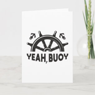 Tarjeta Sí Barco Buoy Navegación Mar