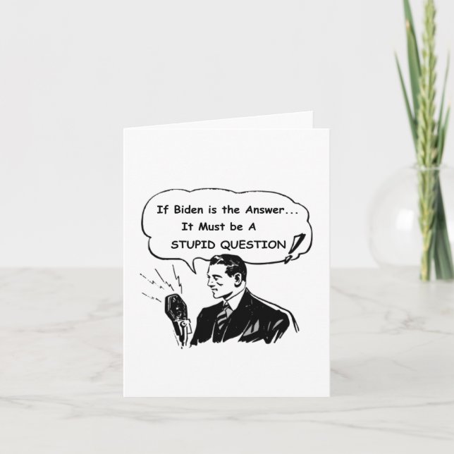 Tarjeta Si Biden Es El Cómico De La Respuesta (Anverso)
