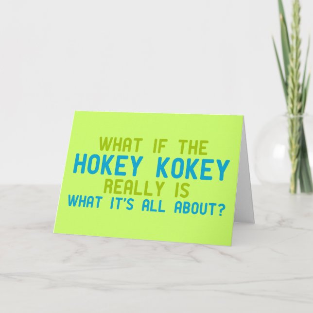 Tarjeta Si el Hokey Kokey es realmente sobre cuál está (Anverso)
