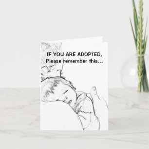 Tarjeta Si eres adoptado, recuerda esto...