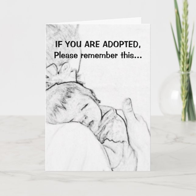 Tarjeta Si eres adoptado, recuerda esto... (Anverso)