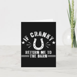 Tarjeta Si está gruñón vuelva al granero retro funny farm