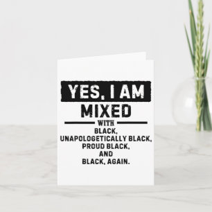 Tarjeta Sí, estoy mezclado con negro para el mes de la his