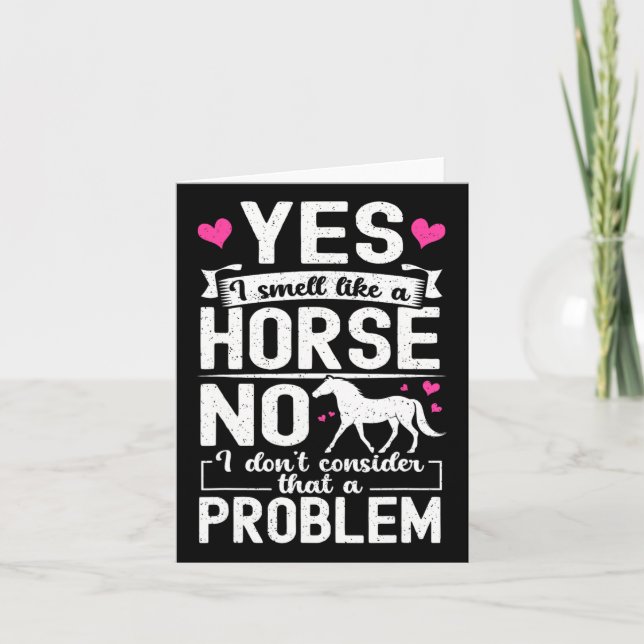 Tarjeta Sí, huelo como un caballo, no lo considero (Anverso)