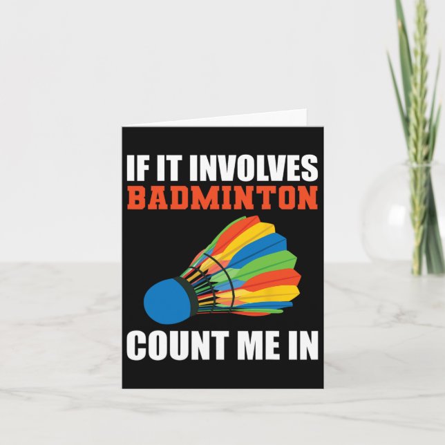 Tarjeta Si Implica Badminton Cuéntame En Badminton Pla (Anverso)