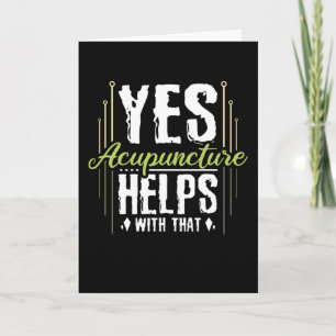 Tarjeta Sí La Acupuntura Ayuda Con Eso, La Acupuntura