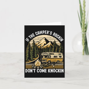 Tarjeta Si los Rockin del Camper no van a acampar Knockin