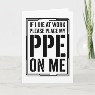 Tarjeta Si Me Muero En El Trabajo Por Favor Coloque