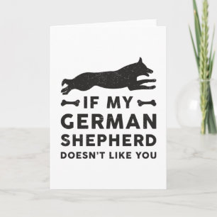 Tarjeta Si mi perro pastor alemán añora un regalo divertid