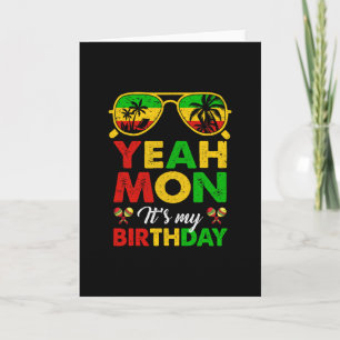 Tarjeta Sí Mon Jamaicano Jamaica Fiesta de Cumpleaños Chic