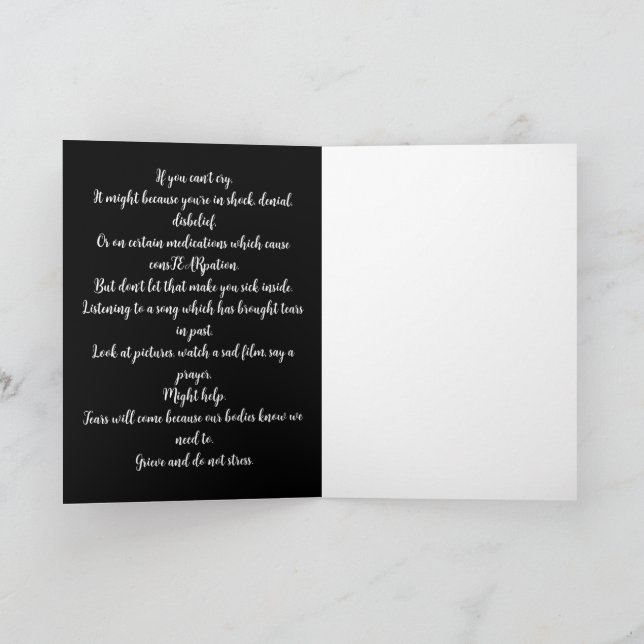Tarjeta Si No Puedes Llorar (Interior)