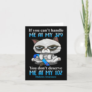 Tarjeta Si no puedes manejarme con mi diabetes de 379 gato