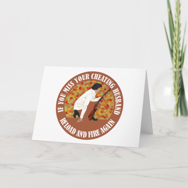 Tarjeta Si pierdes a tu esposo engañador, vuelve a cargar  (Anverso)