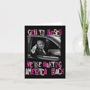 Tarjeta Si pierdes estamos recuperando a Estados Unidos, T