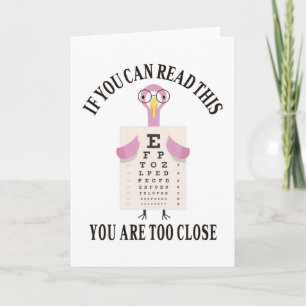 Tarjeta Si puedes leer esto, estás demasiado cerca