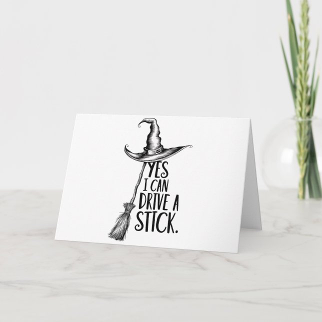 Tarjeta "Sí, Puedo Conducir Un Palo" (Anverso)