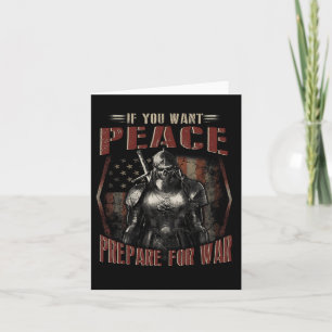 Tarjeta Si Quieres Paz Prepara Para La Guerra Camiseta De