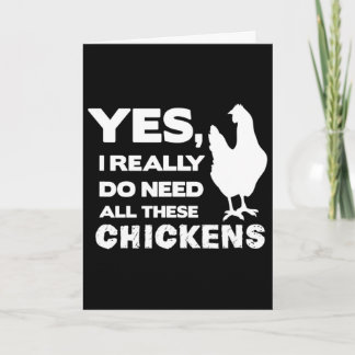 Tarjeta Sí, realmente necesito todos estos pollos Divertid