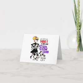 Tarjeta Sí, soy la loca dama de vaca, mamá de vaca PERSONA
