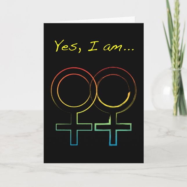 Tarjeta sí, soy lesbiana (Anverso)