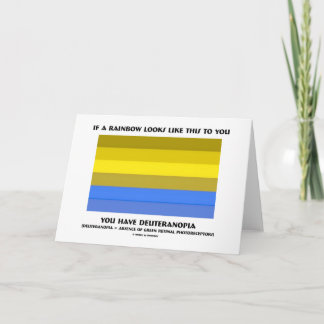 Tarjeta Si Un Arcoiris Parece Como Esto Tiene Deuteranopia