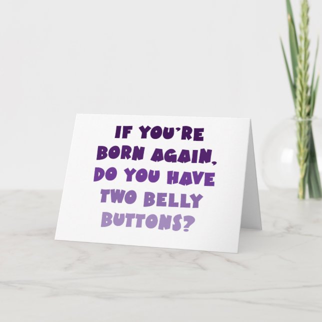 Tarjeta Si vuelves a nacer. (Anverso)