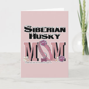 Tarjeta Siberian Husky MOM