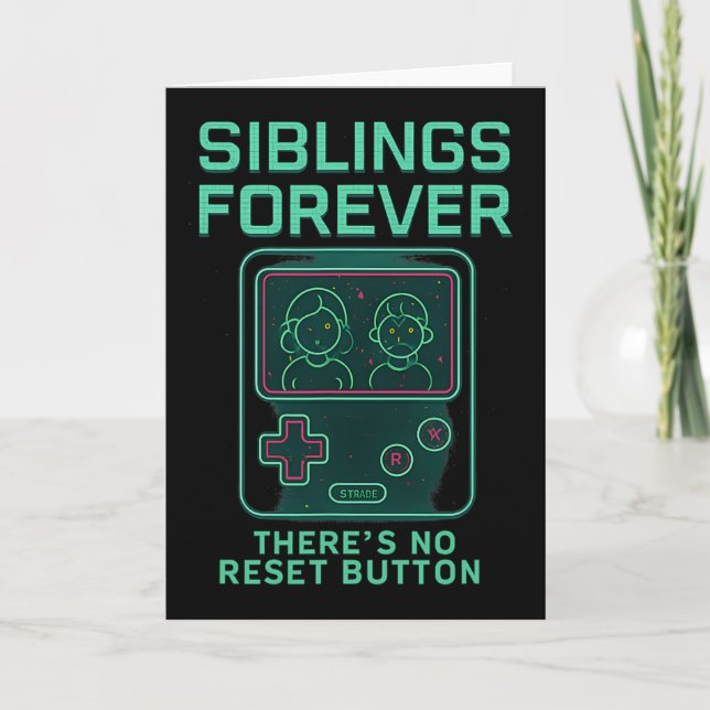 Tarjeta Sibling Rivalry Gamer Novelty Futuristic Sci Fi Ar (Anverso)