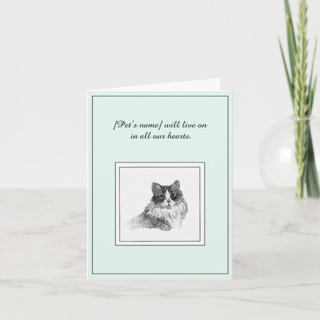 Tarjeta sibónica de simpatía por gatos (Anverso)