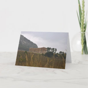 Tarjeta siciliana del templo. En blanco para tu pr