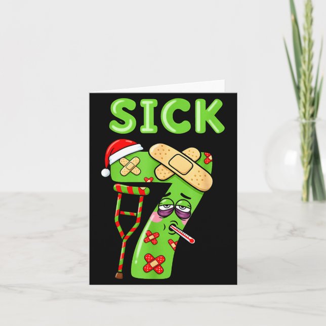 Tarjeta Sick Seven Meme 67 Six Seven Santa Hat Christmas P (Anverso)