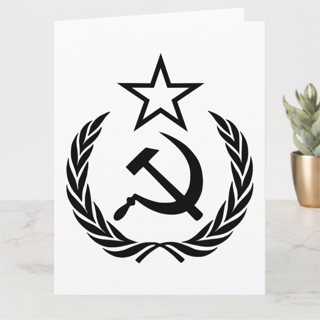 Tarjeta Sickle Y Hammer, URSS, CCCP, Comunismo (Planta pequeña)