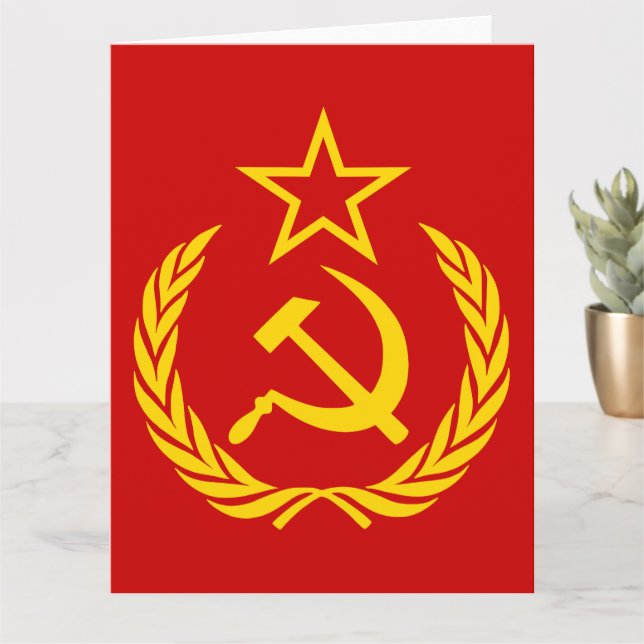 Tarjeta Sickle Y Hammer, URSS, CCCP, Comunismo (Planta pequeña)