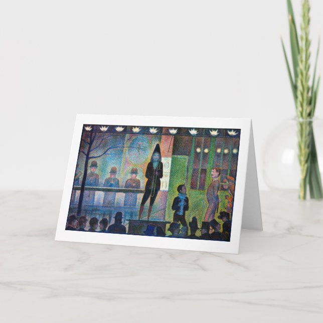 Tarjeta Sideshow del circo, Seurat (Anverso)