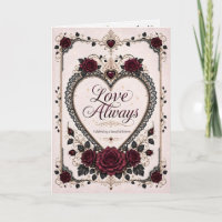 Siempre Amor Burgundy Corazón Gótico Boda