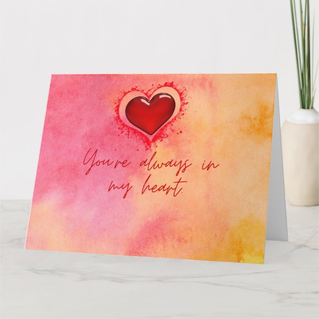 TARJETA SIEMPRE ESTÁS EN MI CORAZÓN (Anverso)