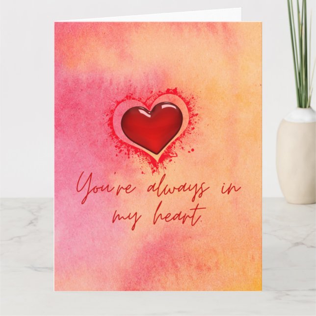 TARJETA SIEMPRE ESTÁS EN MI CORAZÓN (Anverso)