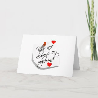 TARJETA **SIEMPRE ESTÁS EN MI MENTE** ¿TE CASARÁS CONMIGO?