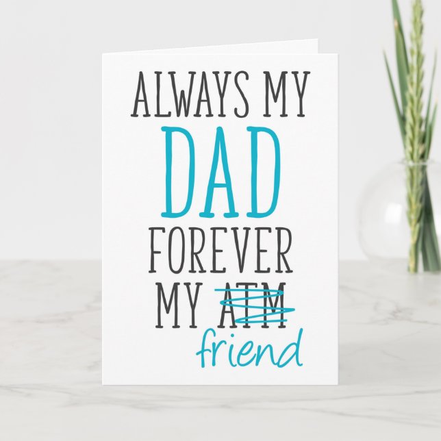Tarjeta Siempre mi padre para siempre el día del padre div (Anverso)