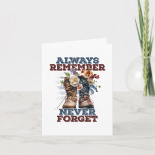 Tarjeta Siempre recuerda nunca olvides el día conmemorativ