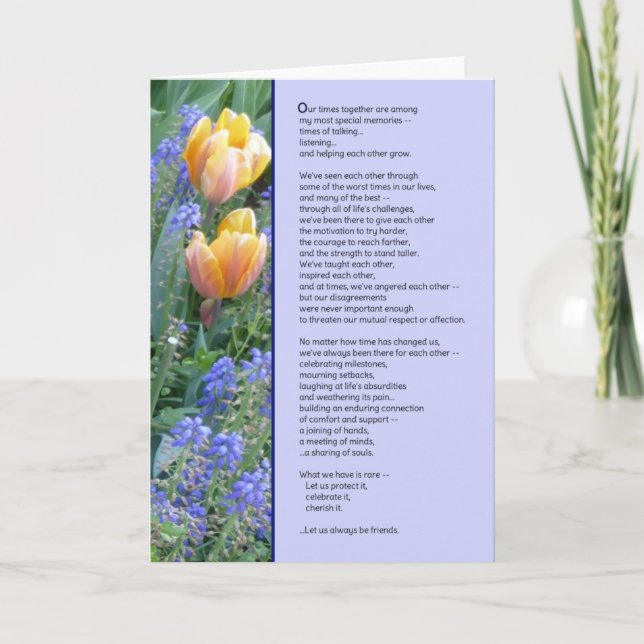 Tarjeta Siempre Seamos Amigos... (Anverso)