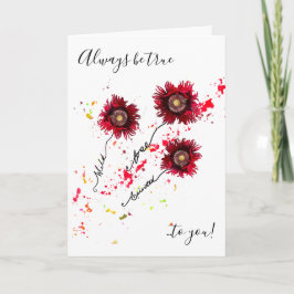 Tarjeta Siempre seas fiel a ti, perritos salvajes sin espí