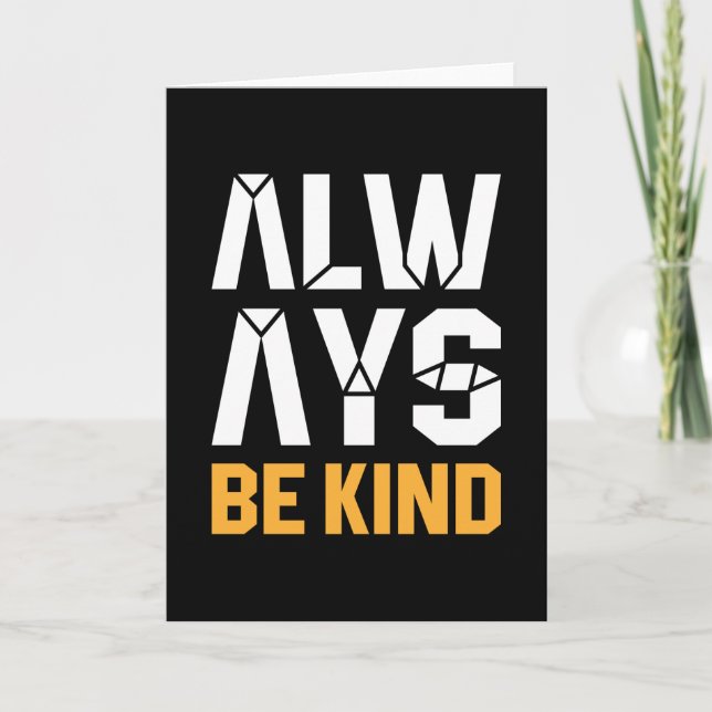 Tarjeta Siempre ser amable (Anverso)