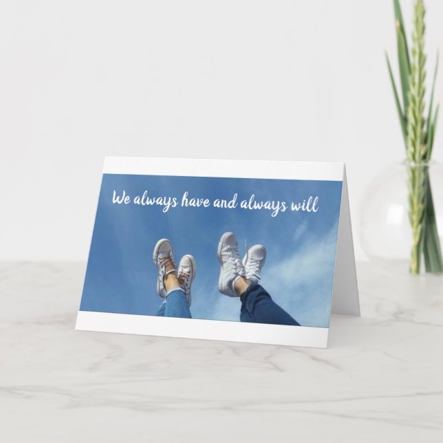 TARJETA SIEMPRE SEREMOS *JÓVENES EN EL CORAZÓN* FELIZ CUMP (Anverso)
