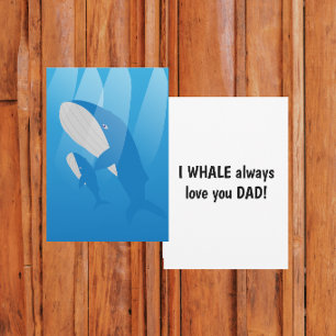 Tarjeta Siempre te amaré Papá Ballena Plano