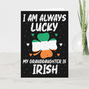 Tarjeta Siempre Tengo Suerte Mi Nieta Es Irlandesa Matchi