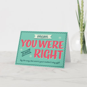 Tarjeta Siempre Tenías Razón