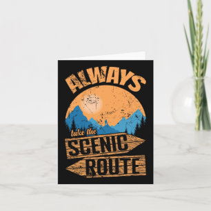 Tarjeta Siempre Tome La Aventura De La Ruta Escénica En Lo